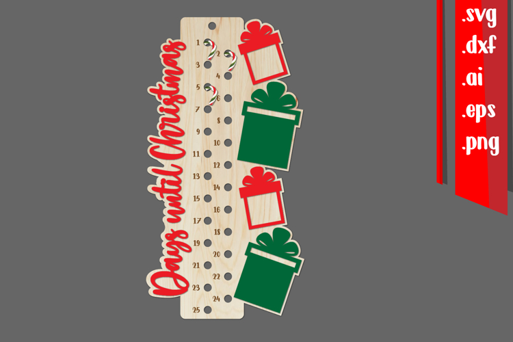 Christmas Countdown | Candy Cane Christmas Calendar