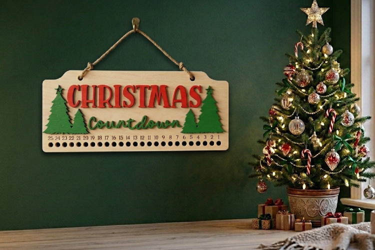 Christmas Countdown | Candy Cane Christmas Calendar