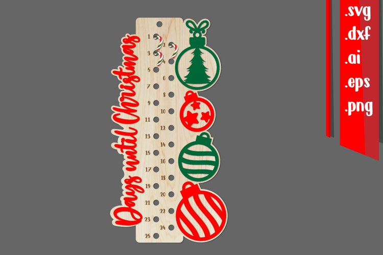 Christmas Countdown | Candy Cane Christmas Calendar