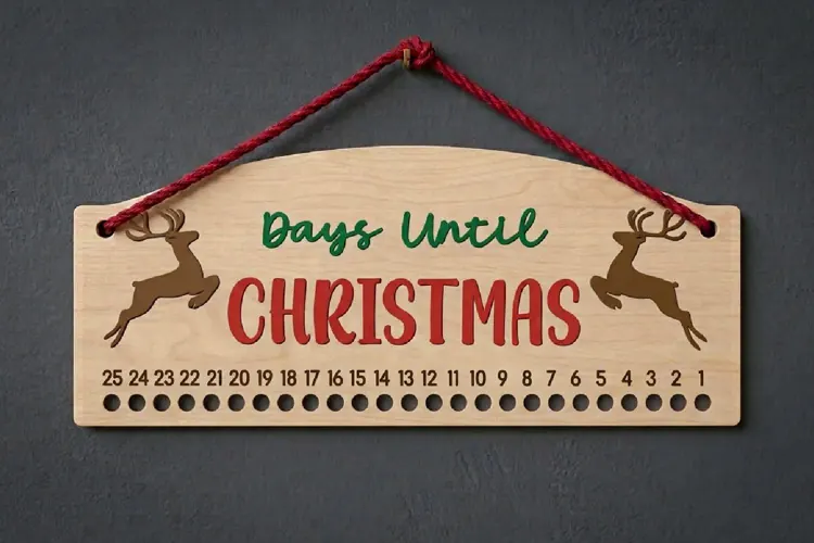 Christmas Countdown | Candy Cane Christmas Calendar