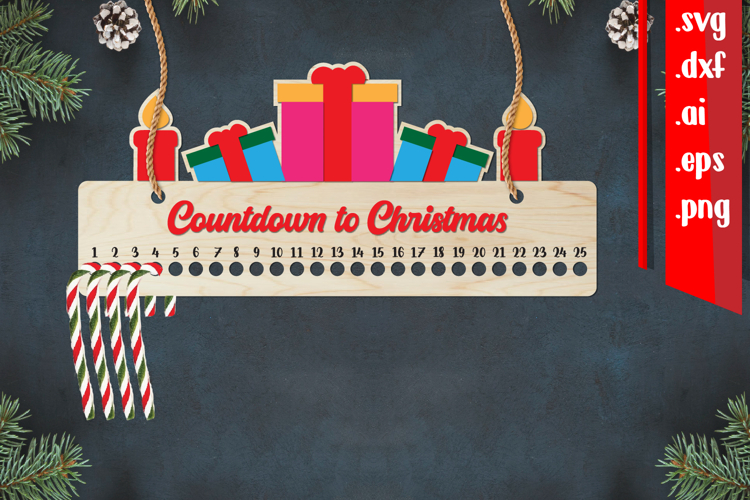 Christmas Countdown | Candy Cane Christmas Calendar