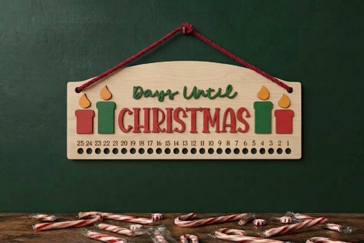 Christmas Countdown | Candy Cane Christmas Calendar example image 1