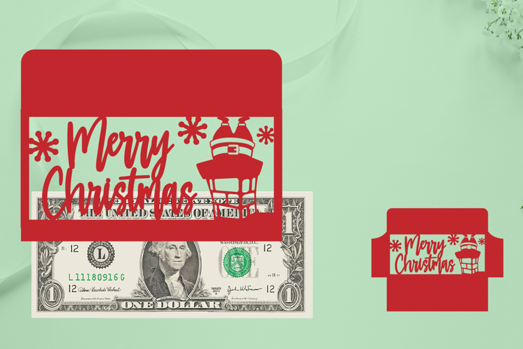 Christmas Money Envelope Papercut, Christmas Money Holder
