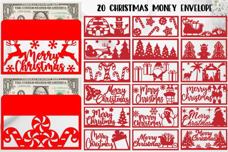 Christmas Money Envelope, Christmas Money Holder Bundle