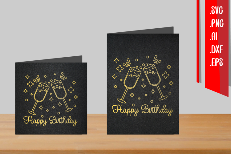 Birthday Foil Quill, Single Line SVG, Outline Design