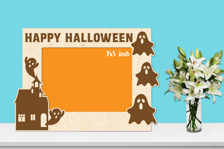 Halloween Photo Frame Laser Engraving