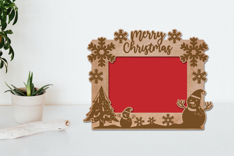 Christmas Photo Frame Laser Engraving