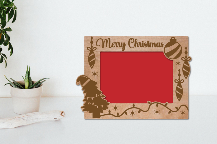 Christmas Photo Frame Laser Engraving