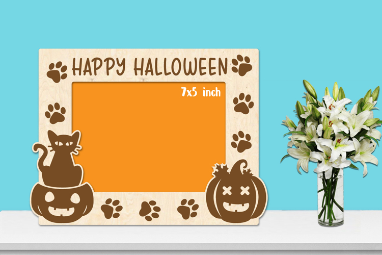 Halloween Photo Frame Laser Engraving, Halloween Decor
