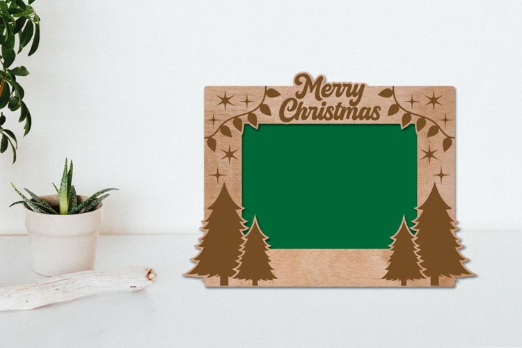 Christmas Photo Frame Laser Engraving