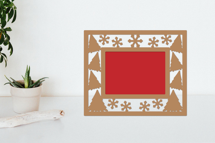 Christmas Photo Frame Lasercut, Santa Claus Laser cut