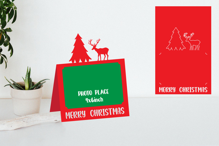 Christmas Photo Frame Papercut, Christmas Decor