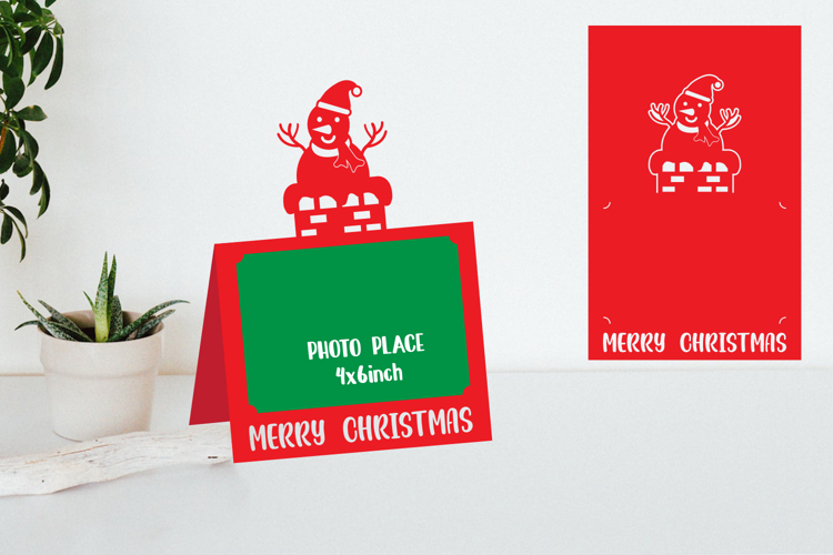 Christmas Photo Frame Papercut, Christmas Decor