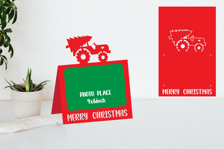 Christmas Photo Frame Papercut, Christmas Decor