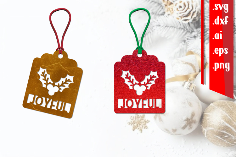 Joyful Gift Card | Christmas Tag cut files