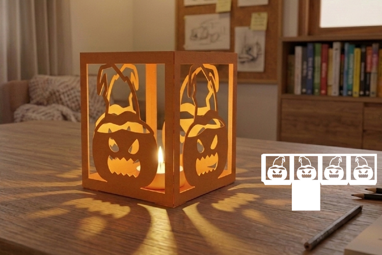 Halloween Paper Lantern, Halloween Candle Holder