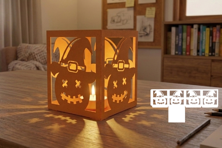 Halloween Paper Lantern, Halloween Candle Holder