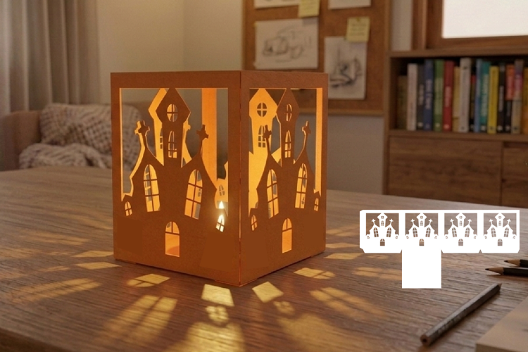 Halloween Paper Lantern, Halloween Candle Holder
