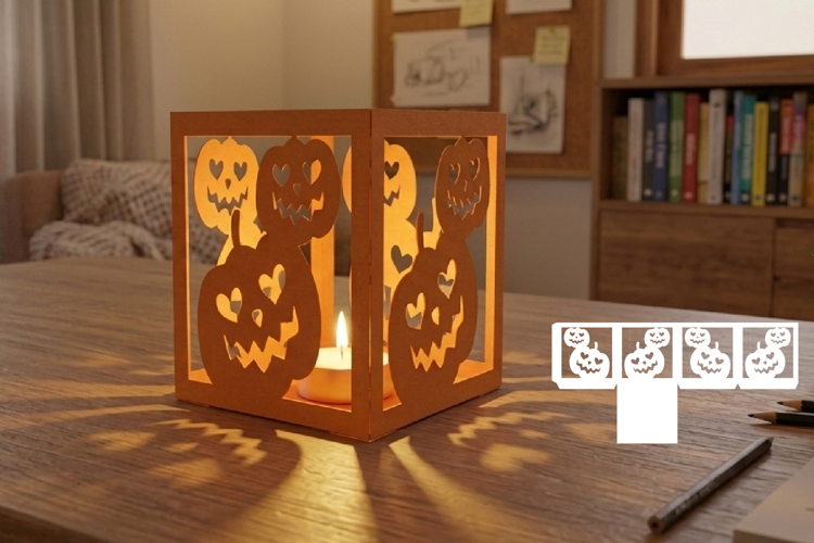 Halloween Paper Lantern, Halloween Candle Holder