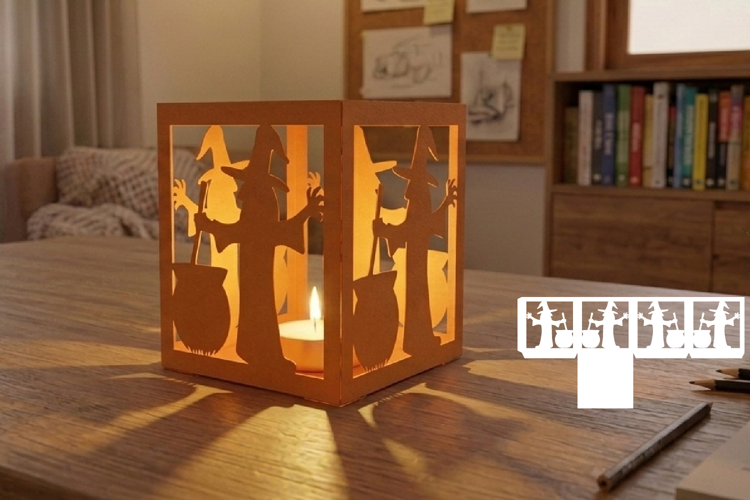 Halloween Paper Lantern, Halloween Candle Holder