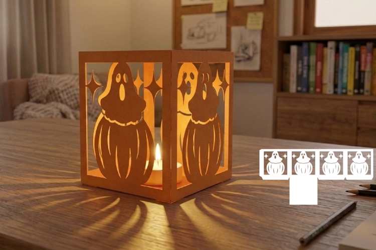 Halloween Paper Lantern, Halloween Candle Holder
