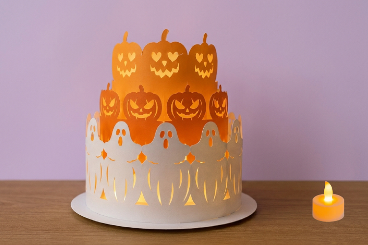 3D Halloween Layered paper Lantern, Pumkin lantern svg