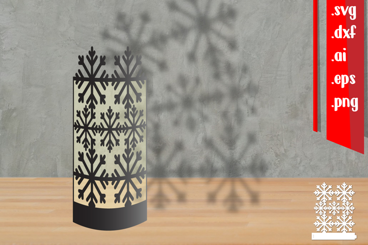 Snowflake cylinder Lantern Papercut