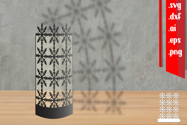 Snowflake cylinder Lantern Papercut