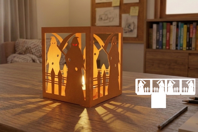 Halloween Paper Lantern, Halloween Candle Holder