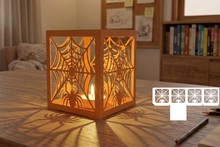 Halloween Paper Lantern, Halloween Candle Holder example image 1