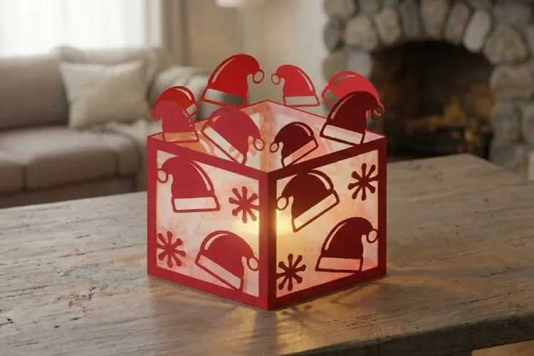 Christmas Paper Lantern, Christmas Candle Holder