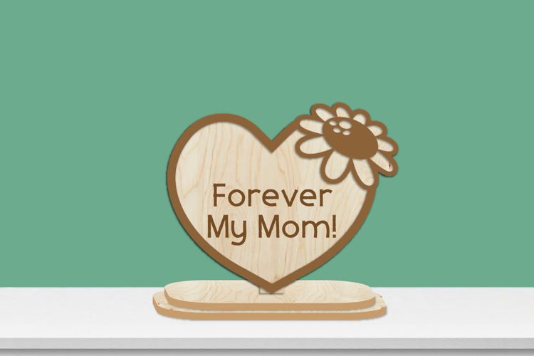 Mothers Day Flowers Stand Lasercut Engraving