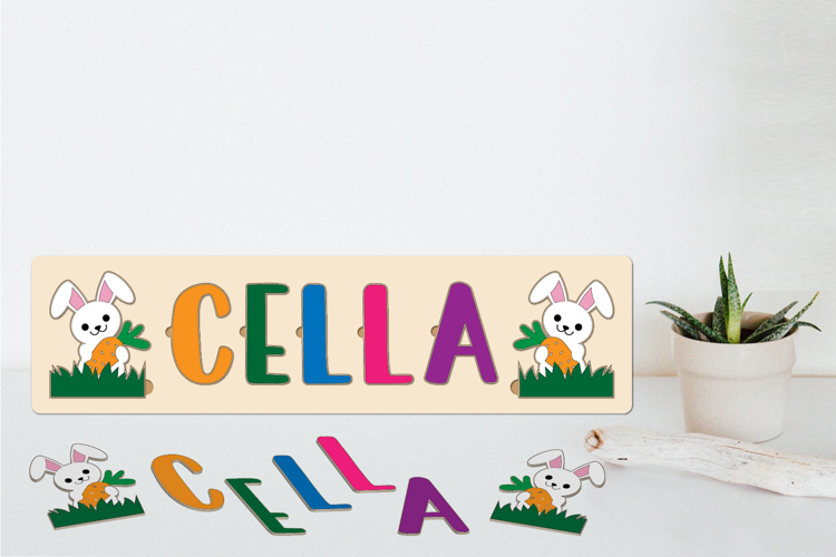 Personalized Name Puzzle With letters A-Z Laser Cut