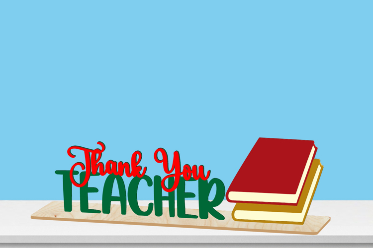 Teacher Laser cut Decor example image 1