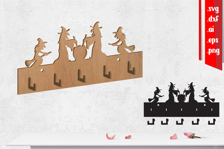 Halloween Wall Hanger, Witch wall hanger, Coat Rack
