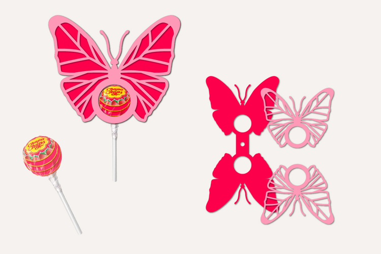 Butterflies Lollipop Holders Papercut