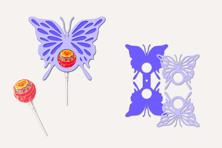 Butterflies Lollipop Holders Papercut