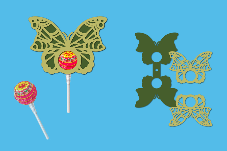 Butterflies Lollipop Holders Papercut