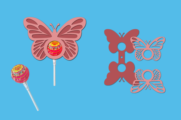 Butterflies Lollipop Holders Papercut