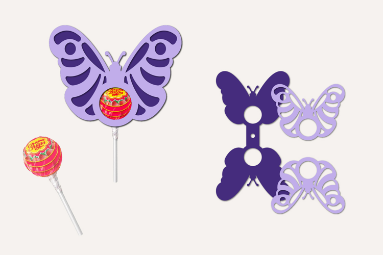 Butterflies Lollipop Holders Papercut