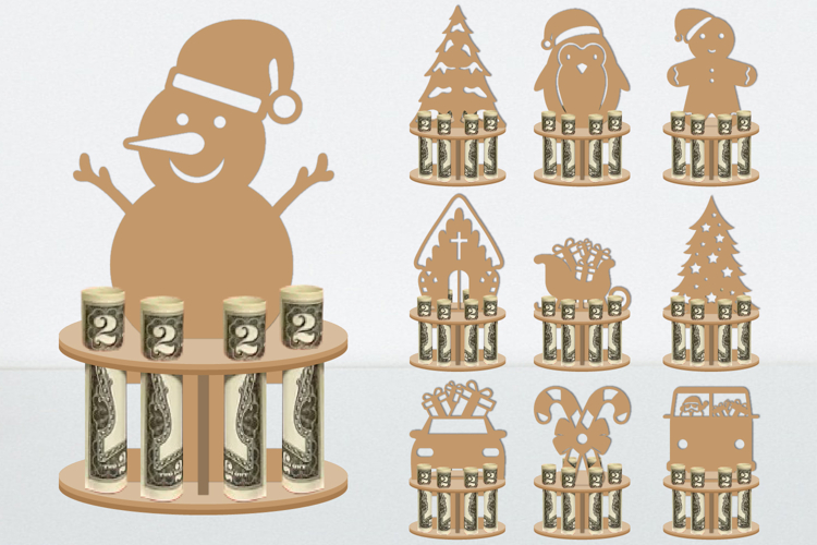 Christmas Money Cake Lasercut, Money Holder Lasercut Bundle