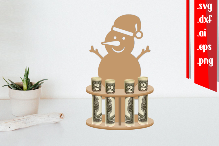 Christmas Money Cake Laser cut Snowman Money Cake Laser cut