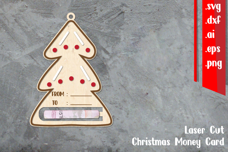 Christmas Money Card Laser cut - Christmas money Holder