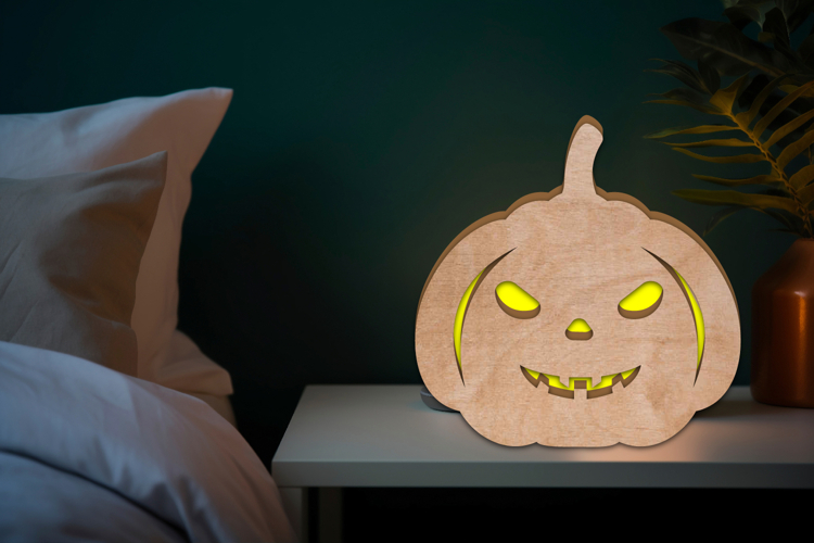 3D Pumkin night Light Box, Halloween Led Night Light Laser