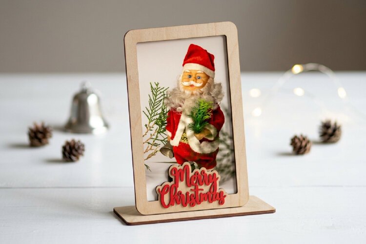 Christmas Photo Frame Lasercut, Christmas Decor example image 1
