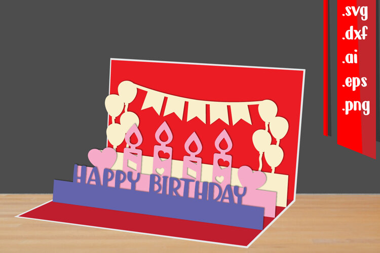 Happy Birthday Popup Card DIY example image 1