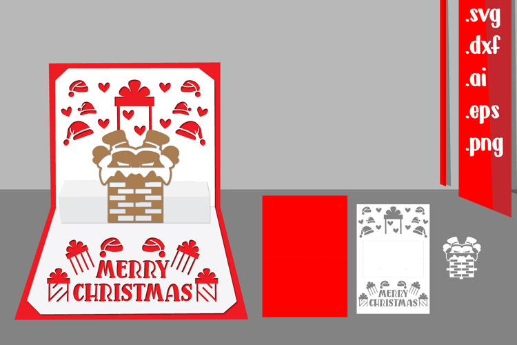 Pop Up Christmas Card SVG