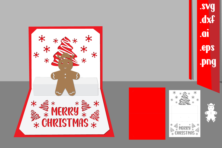 Christmas Pop-Up Card, 3D Christmas Card