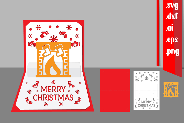 Christmas Pop-Up Card, 3D Christmas Card