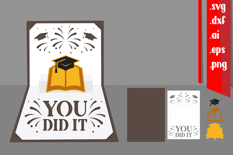 Graduation Popup Card DIY with Envelope